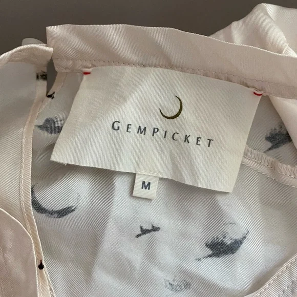 Anthropologie Nolita Silk Top Abstract Moon Print M
